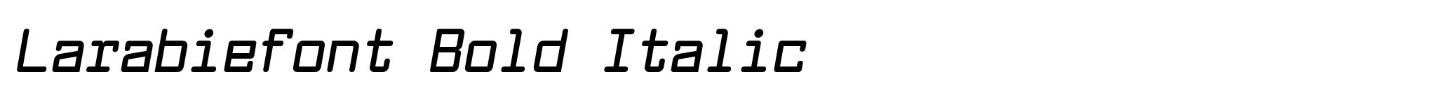 Larabiefont Bold Italic image